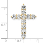 14K Lab Grown Diamond 3ctw VS/SI FGH Cross Pendant - Image 4