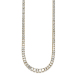 14K Lab Grown VS/SI FGH Dia Emerald Graduated Tennis Necklace - Image 2