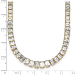 14K Lab Grown VS/SI FGH Dia Emerald Graduated Tennis Necklace - Image 5