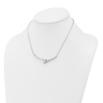 14K White Gold Graduated Lab Grown Diamond VS/SI FGH Necklace - Image 3