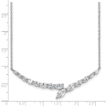 14K White Gold Graduated Lab Grown Diamond VS/SI FGH Necklace - Image 5