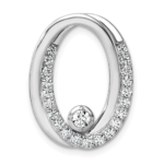 14K White Gold Lab Grown Diamond VS/SI FGH Double Oval Chain Slide