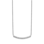 14K White Gold Lab Grown Diamond VS/SI FGH Curved Bar Necklace - Image 2
