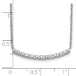 14K White Gold Lab Grown Diamond VS/SI FGH Curved Bar Necklace - Image 3