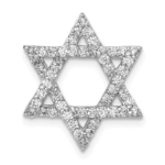 14K White Gold Lab Grown Diamond VS/SI FGH Star of David Chain Slide