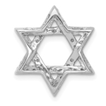 14K White Gold Lab Grown Diamond VS/SI FGH Star of David Chain Slide - Image 3