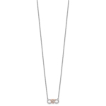 14K Two-Tone Lab Grown VS/SI FGH Dia Heart Infinity Necklace - Image 2