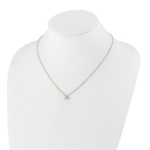 True Origin 14K 3/8 carat Lab Grown Diamond VS/SI  D E F  3  Stone 18 inch Necklace - Image 4