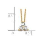 True Origin 14K 3/8 carat Lab Grown Diamond VS/SI  D E F  3  Stone 18 inch Necklace - Image 5