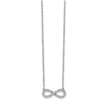 14K White Gold Lab Grown VS/SI FGH Dia Polished Diamond Infinity Symbol 18 - Image 2