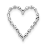14K White Gold Lab Grown Diamond VS/SI FGH Heart Slide - Image 3