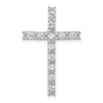 14K White Gold Lab Grown Diamond VS/SI FGH Latin Cross Pendant