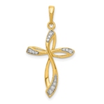 14K Lab Grown VS/SI FGH Dia Cross Pendant