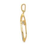 14K Lab Grown VS/SI FGH Dia Cross Pendant - Image 2