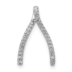 14K White Gold Lab Grown VS/SI FGH Dia Wishbone Chain Slide