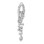 14K White Gold Lab Grown Diamond VS/SI FGH & Created Sapphire Pendan - Image 3