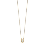 14K Lab Grown VS/SI FGH Dia U-Shape Pendant Necklace - Image 2