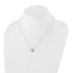 14K Lab Grown VS/SI FGH Dia U-Shape Pendant Necklace - Image 4