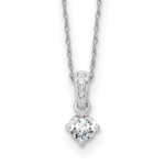 14K White Gold Lab Grown Diamond VS/SI FGH Pendant Necklace