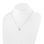 14K White Gold Lab Grown Diamond VS/SI FGH Pendant Necklace - Image 4