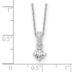 14K White Gold Lab Grown Diamond VS/SI FGH Pendant Necklace - Image 3