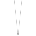 True Origin 14K White Gold 1/4 carat Lab Grown Diamond VS/SI  D E F  Floral 18 inch Necklace - Image 2