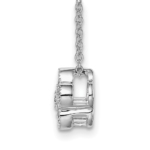 True Origin 14K White Gold 1/4 carat Lab Grown Diamond VS/SI  D E F  Floral 18 inch Necklace - Image 6