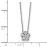 True Origin 14K White Gold 1/4 carat Lab Grown Diamond VS/SI  D E F  Floral 18 inch Necklace - Image 7