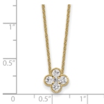 True Origin 14K 1/2 carat Lab Grown Diamond VS/SI  D E F  Bloom Floral 18 inch Necklace - Image 7