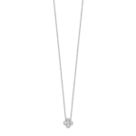 True Origin 14K White Gold 1 carat Lab Grown Diamond VS/SI  D E F  Bloom Floral 18 inch Necklace