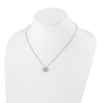 True Origin 14K White Gold 1 carat Lab Grown Diamond VS/SI  D E F  Bloom Floral 18 inch Necklace - Image 4