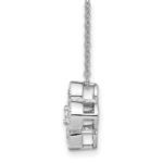 True Origin 14K White Gold 1 carat Lab Grown Diamond VS/SI  D E F  Bloom Floral 18 inch Necklace - Image 6