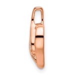 14K Rose Gold Lab Grown Diamond VS/SI FGH Bezel Open Heart Pendant - Image 2