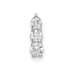 14K White Gold Lab Grown Diamond VS/SI FGH 3-stone Pendant