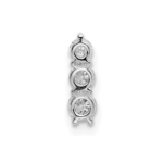 14K White Gold Lab Grown Diamond VS/SI FGH 3-stone Pendant - Image 3