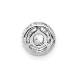 14K White Gold Lab Grown VS/SI FGH Dia Round Bezel Chain Slide - Image 3