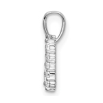 14K White Gold Lab Grown VS/SI FGH Dia Letter N Initial Pendant - Image 2