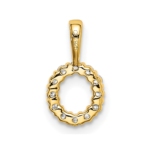 14K Lab Grown VS/SI FGH Dia Letter O Initial Pendant - Image 3