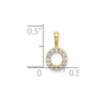 14K Lab Grown VS/SI FGH Dia Letter O Initial Pendant - Image 4