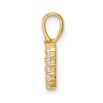 14K Lab Grown VS/SI FGH Dia Letter U Initial Pendant - Image 2