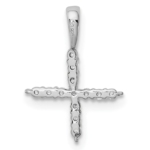 14K White Gold Lab Grown VS/SI FGH Dia Letter X Initial Pendant - Image 3