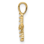 14K Lab Grown VS/SI FGH Dia Letter X Initial Pendant - Image 2
