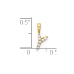 14K Lab Grown VS/SI FGH Dia Letter Y Initial Pendant - Image 4