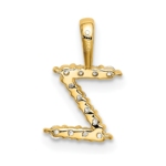 14K Lab Grown VS/SI FGH Dia Letter Z Initial Pendant - Image 3