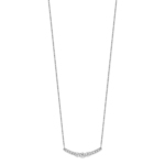 14K White Gold Lab Grown Diamond VS/SI FGH 3-Stone Bar Necklace - Image 2