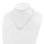 14K White Gold Lab Grown Diamond VS/SI FGH 3-Stone Bar Necklace - Image 3