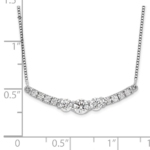 14K White Gold Lab Grown Diamond VS/SI FGH 3-Stone Bar Necklace - Image 4