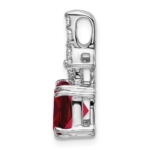 14K White Gold Lab Grown VS/SI FGH Dia & Created Ruby Pendant - Image 2