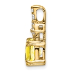 14K Lab Grown VS/SI FGH Dia & Created Yellow Sapphire Pendant - Image 2