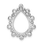 14K White Gold Lab Grown Diamond VS/SI FGH Fancy Teardrop Chain Slid - Image 3